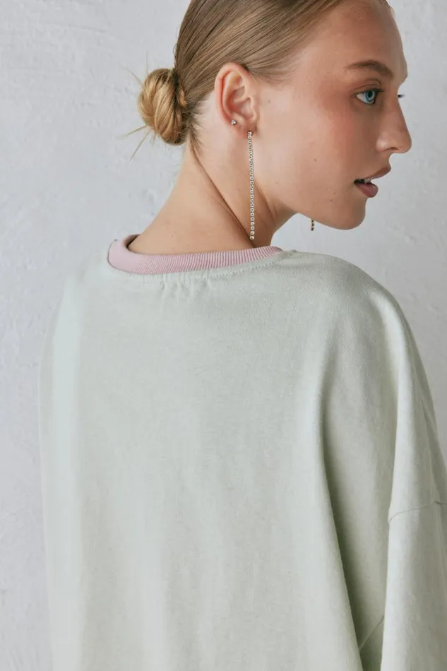 Short Sleeve Women VRG GRL Willow Tee Oyster Short Sleeve Women VRG GRL Willow Tee Oyster