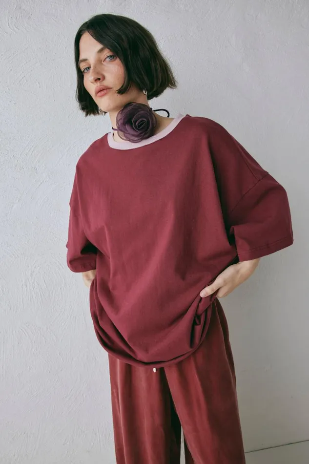 Short Sleeve Women VRG GRL Willow Tee Wine