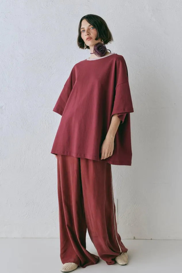 Short Sleeve Women VRG GRL Willow Tee Wine