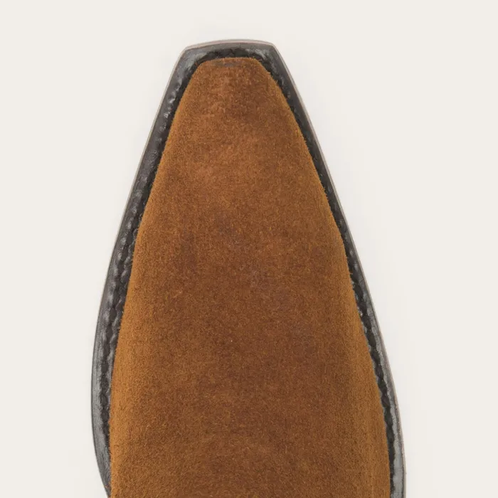 Shorties Women Stetson Halle Suede Fringe Side Zip Boot Brown