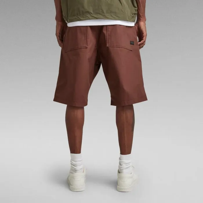 Shorts Men GStar RAW Pleated Chino Shorts Brown Stone