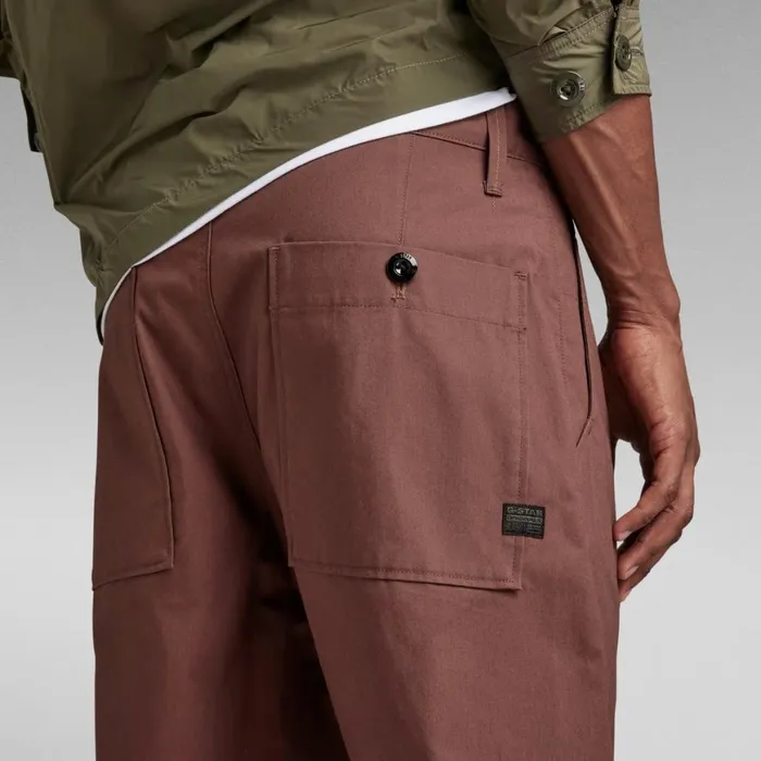 Shorts Men GStar RAW Pleated Chino Shorts Brown Stone