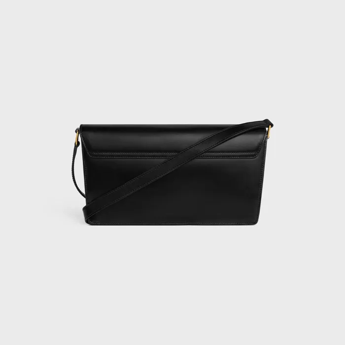 Shoulder Bag Trapeze In Shiny Calfskin Black Women CELINE MORE LINES Shoulder Bag Trapeze In Shiny Calfskin Black Women CELINE MORE LINES