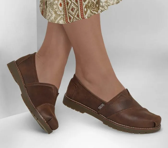 Skechers BOBS Chill Lugs 8211 Urban Spell Brown Women Casual Sneakers