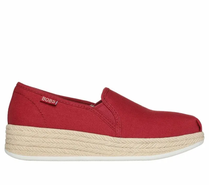 Skechers BOBS Urban Highlites Red Women Canvas Shoes