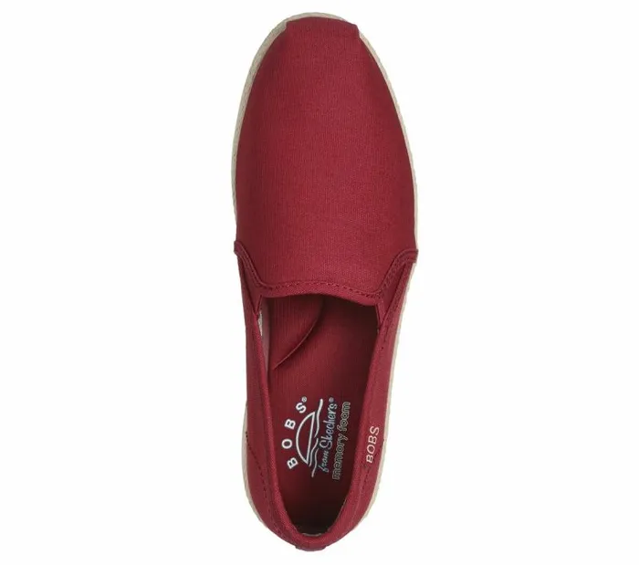 Skechers BOBS Urban Highlites Red Women Canvas Shoes
