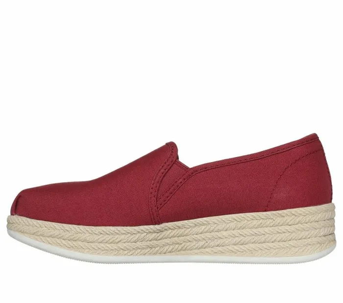 Skechers BOBS Urban Highlites Red Women Canvas Shoes