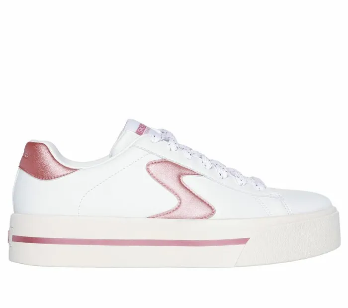 Skechers Camdenn 8211 Metallic Skies White Pink Women Casual Sneakers