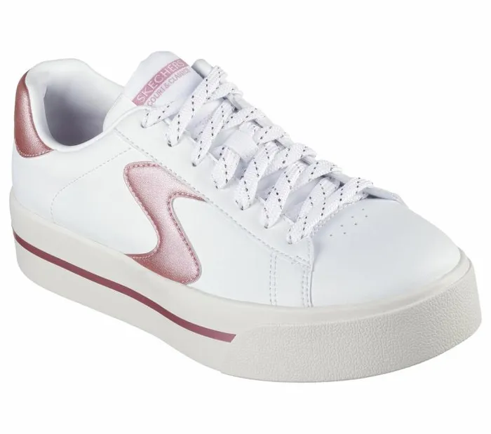Skechers Camdenn 8211 Metallic Skies White Pink Women Casual Sneakers Skechers Camdenn 8211 Metallic Skies White Pink Women Casual Sneakers