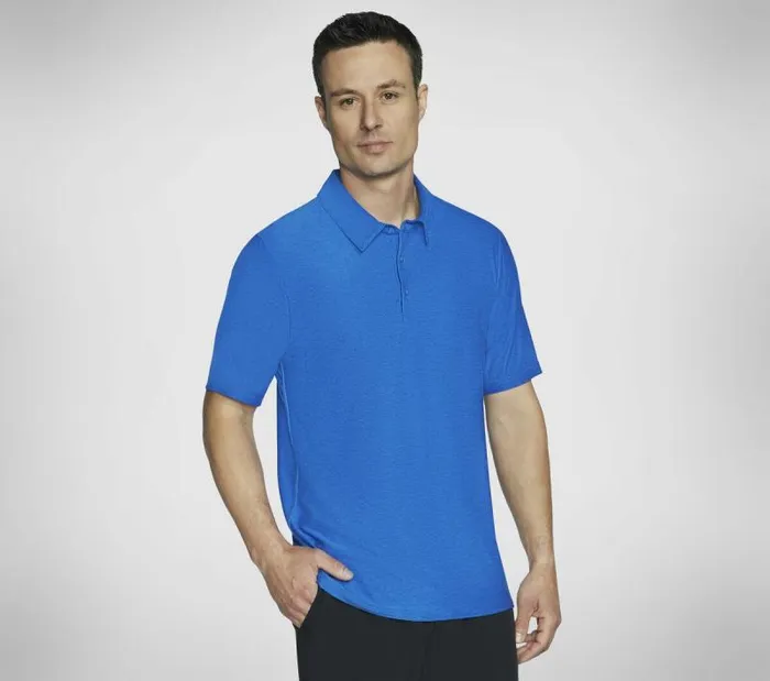 Skechers GO DRI All Day Polo Blue Green Men Tops