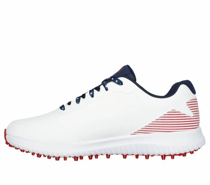 Skechers GO GOLF Max 2 8211 Patriot White Navy Men Lace Up Skechers GO GOLF Max 2 8211 Patriot White Navy Men Lace Up