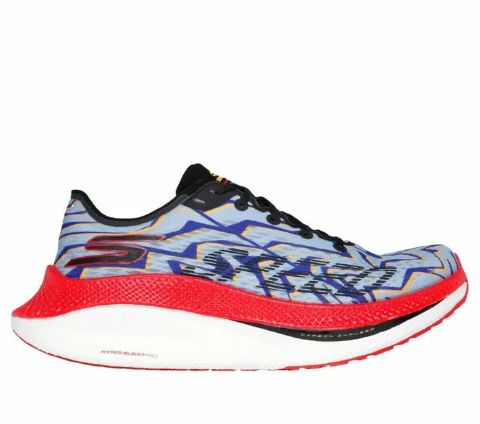 Skechers GO RUN Alpha Tempo Blue Red Men Athletic Sneakers