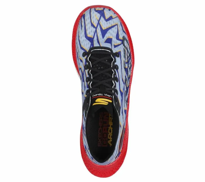 Skechers GO RUN Alpha Tempo Blue Red Men Athletic Sneakers