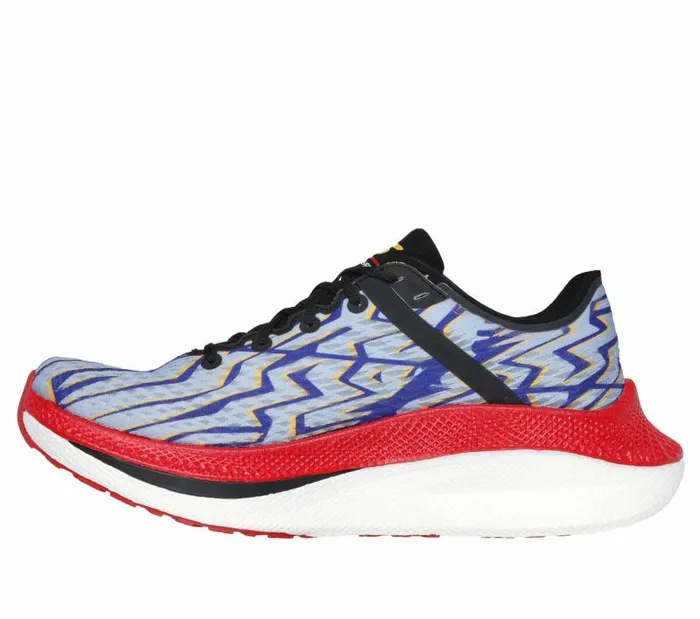 Skechers GO RUN Alpha Tempo Blue Red Men Athletic Sneakers
