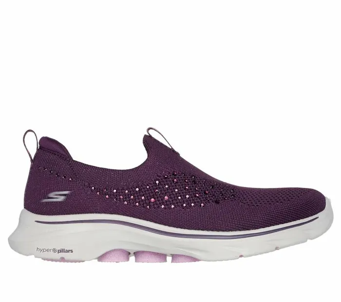 Skechers GO WALK 7 8211 Blink Plum Women Athletic Sneakers