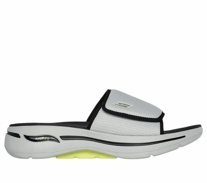 Skechers GO WALK Arch Fit Sandal 8211 Manta Ray Bay Gray Yellow Men Sandals
