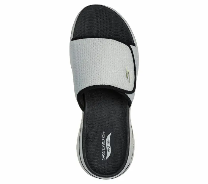Skechers GO WALK Arch Fit Sandal 8211 Manta Ray Bay Gray Yellow Men Sandals Skechers GO WALK Arch Fit Sandal 8211 Manta Ray Bay Gray Yellow Men Sandals