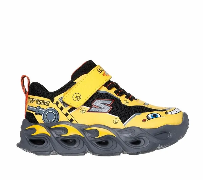 Skechers Hot Lights Thermo Flash 8211 Truck Trooper Yellow Black Kids Athletic Shoes and Sneakers Skechers Hot Lights Thermo Flash 8211 Truck Trooper Yellow Black Kids Athletic Shoes and Sneakers