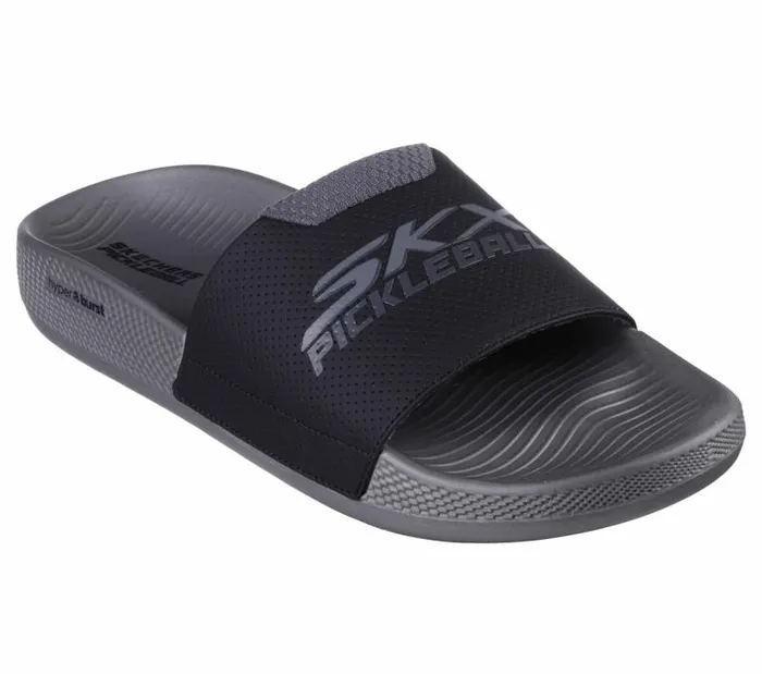 Skechers Hyper Slide 8211 Revive Gray Black Men Sandals Skechers Hyper Slide 8211 Revive Gray Black Men Sandals