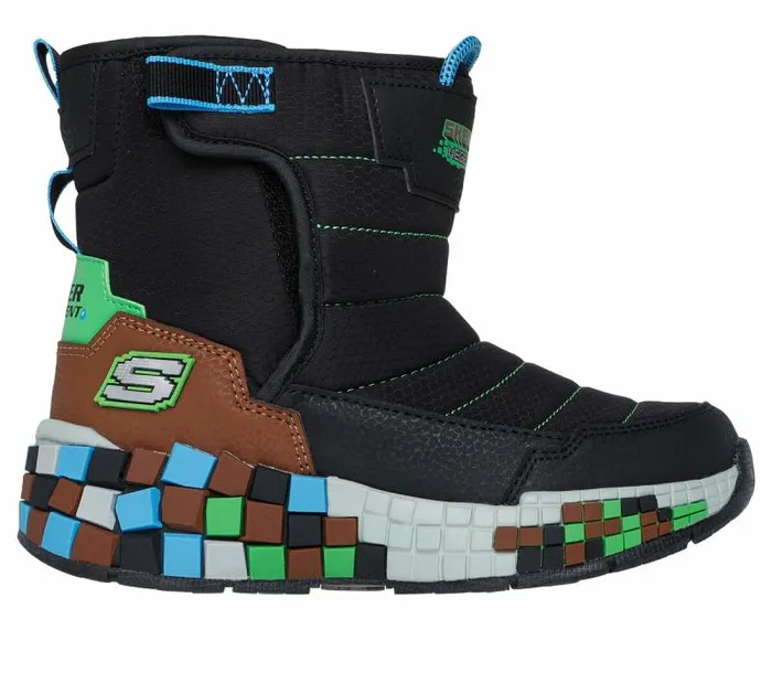 Skechers MegaCraft 30 Black Brown Kids Boots