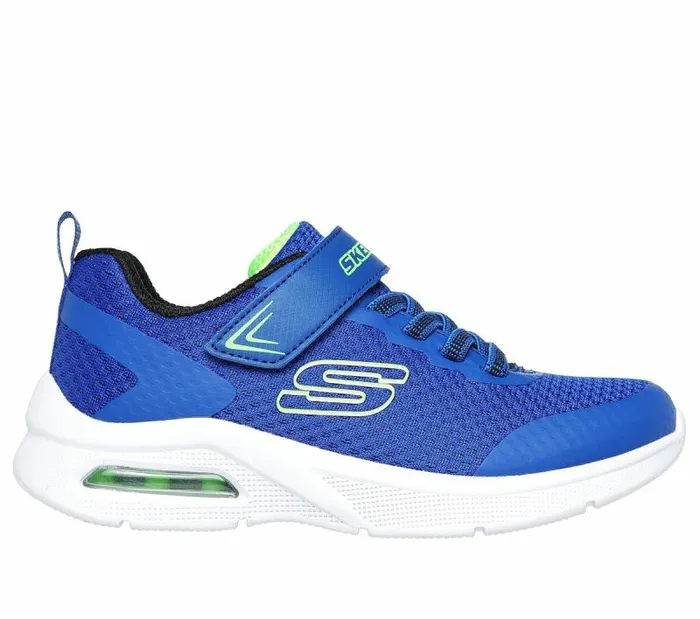 Skechers Microspec Max Blue Lime Kids Athletic Shoes and Sneakers