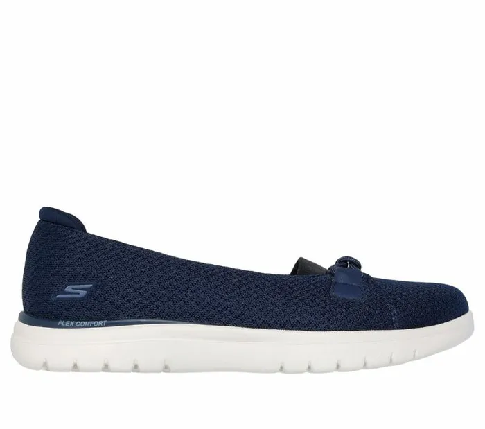 Skechers OntheGO Flex 8211 Peony Navy White Women Flats