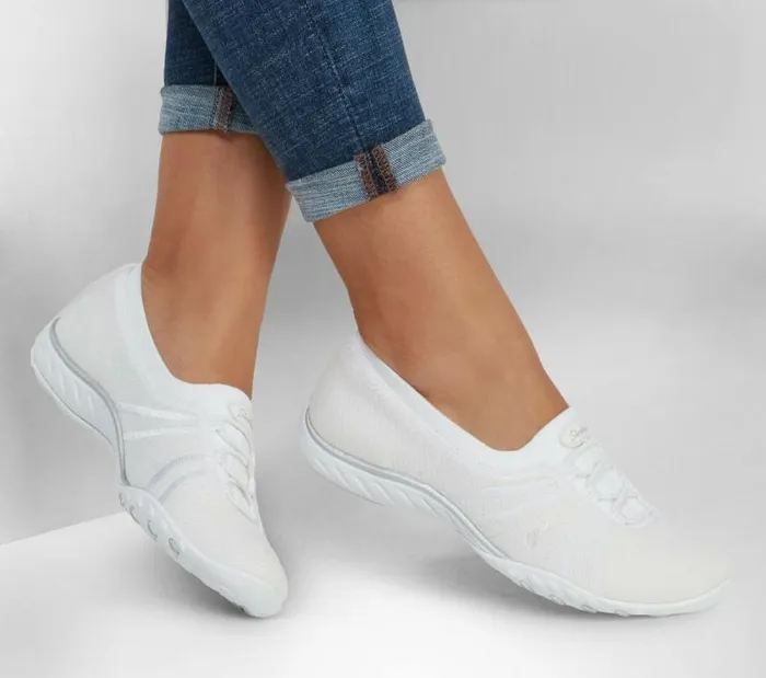 Skechers Relaxed Fit BreatheEasy 8211 Simple Pleasure White Women Casual Sneakers Skechers Relaxed Fit BreatheEasy 8211 Simple Pleasure White Women Casual Sneakers