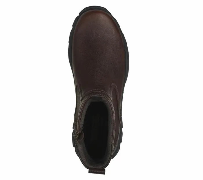 Skechers Relaxed Fit Respected 8211 Evanston Red Brown Men Boots