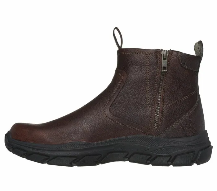 Skechers Relaxed Fit Respected 8211 Evanston Red Brown Men Boots