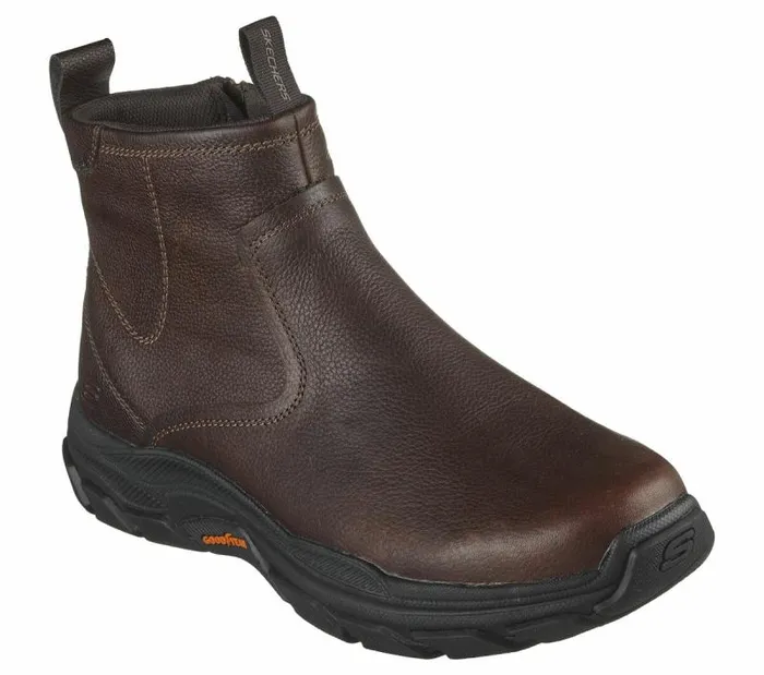 Skechers Relaxed Fit Respected 8211 Evanston Red Brown Men Boots