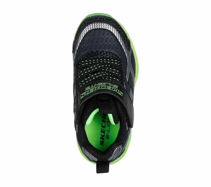Skechers SLights IllumiBrights 8211 Grid Flash Black Blue Kids Athletic Shoes and Sneakers Skechers SLights IllumiBrights 8211 Grid Flash Black Blue Kids Athletic Shoes and Sneakers