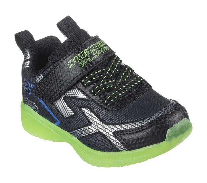 Skechers SLights IllumiBrights 8211 Grid Flash Black Blue Kids Athletic Shoes and Sneakers Skechers SLights IllumiBrights 8211 Grid Flash Black Blue Kids Athletic Shoes and Sneakers