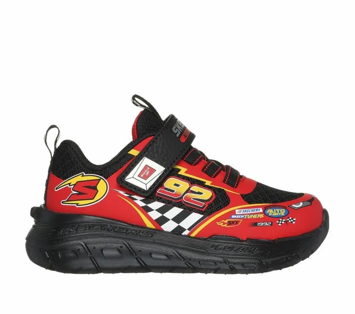 Skechers Skech Tracks Black Red Kids Athletic Shoes and Sneakers
