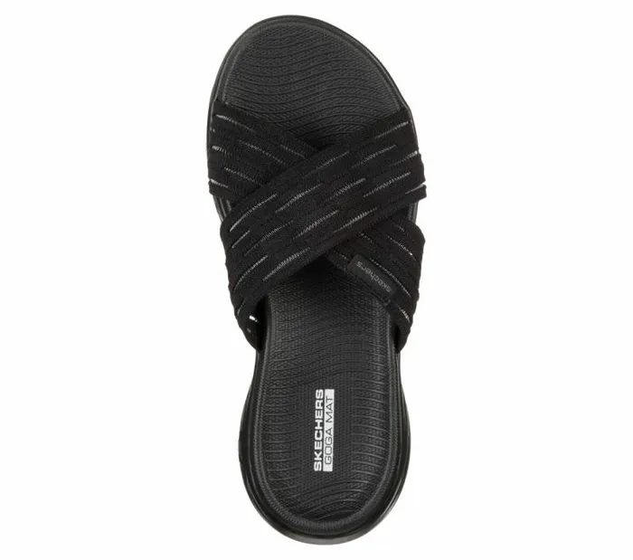 Skechers Skechers On The GO 600 8211 Sunrise Black Women Sandals Skechers Skechers On The GO 600 8211 Sunrise Black Women Sandals