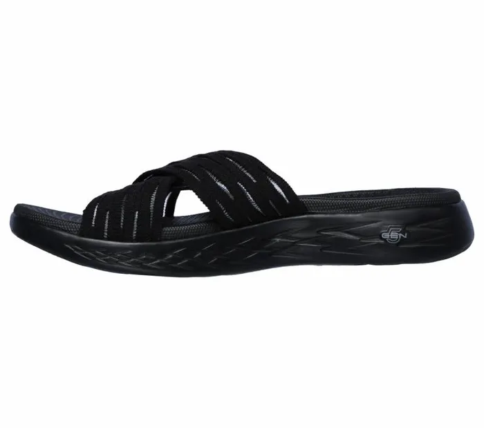Skechers Skechers On The GO 600 8211 Sunrise Black Women Sandals Skechers Skechers On The GO 600 8211 Sunrise Black Women Sandals