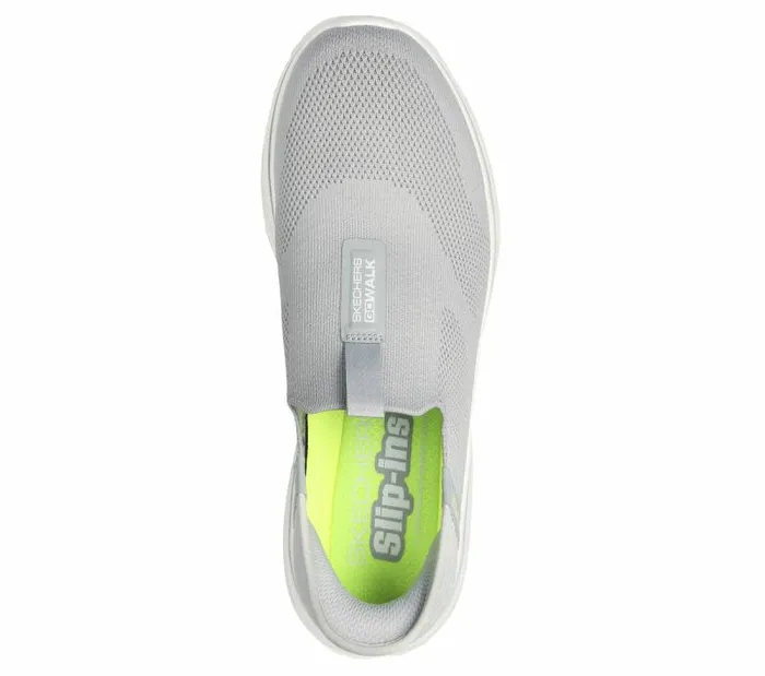 Skechers Skechers Slipins GO WALK 7 8211 Easy On 2 Gray Yellow Men Athletic Sneakers