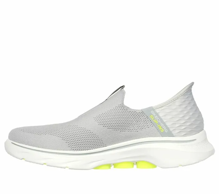 Skechers Skechers Slipins GO WALK 7 8211 Easy On 2 Gray Yellow Men Athletic Sneakers