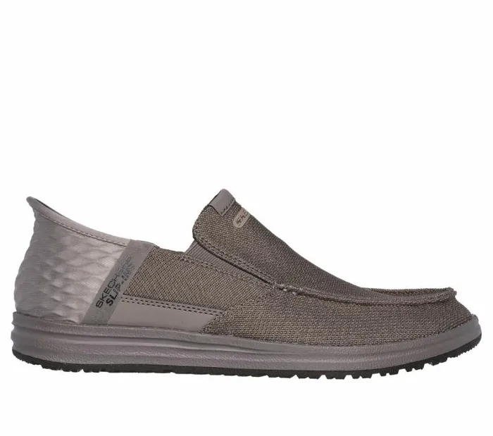 Skechers Skechers Slipins RF Melson 8211 Bentin Taupe Men Casual Sneakers