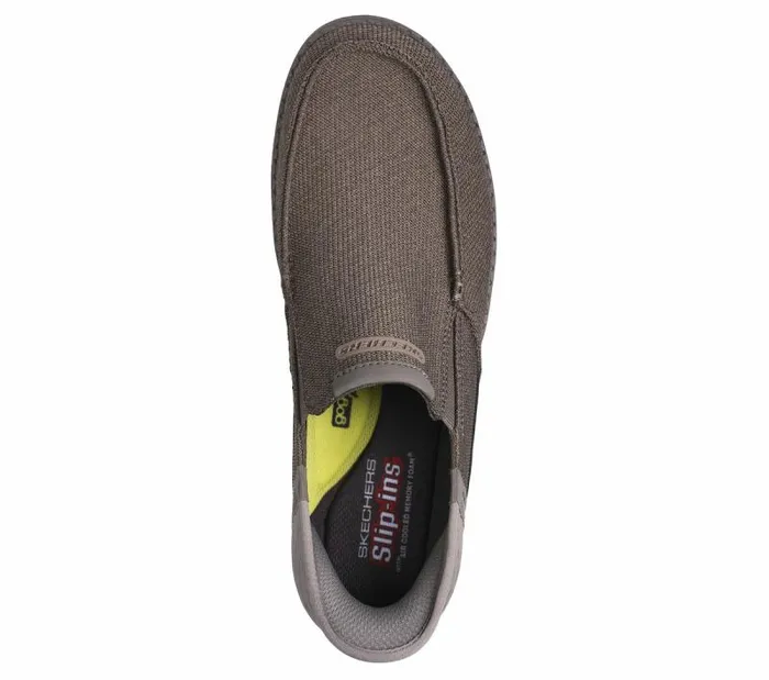 Skechers Skechers Slipins RF Melson 8211 Bentin Taupe Men Casual Sneakers