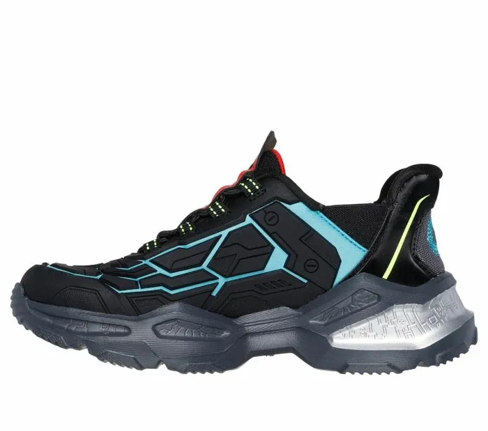 Skechers Skechers Slipins SkechBots 8211 Orbitron Black Multi Kids Athletic Shoes and Sneakers