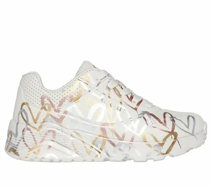 Skechers Skechers X JGoldcrown Uno Lite 8211 Metallic Love Natural Multi Kids Athletic Shoes and Sneakers Skechers Skechers X JGoldcrown Uno Lite 8211 Metallic Love Natural Multi Kids Athletic Shoes and Sneakers