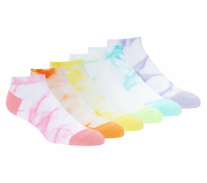 Skechers TieDye Pastel Socks 8211 6 Pack Multi WomenMen Socks