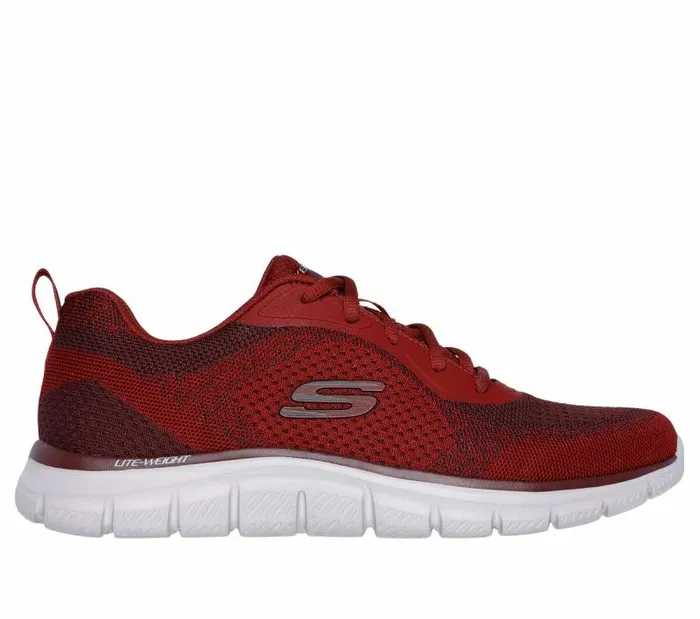 Skechers Track 8211 Glendor Burgundy Men Athletic Sneakers
