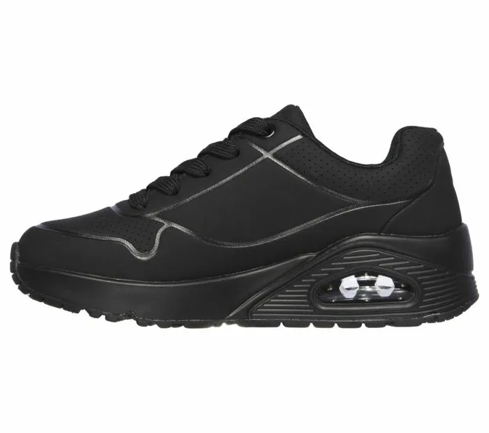 Skechers Uno 8211 Stand On Air Black Kids Athletic Shoes and Sneakers
