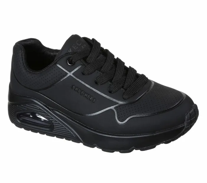 Skechers Uno 8211 Stand On Air Black Kids Athletic Shoes and Sneakers