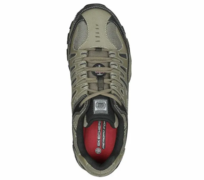 Skechers Work Relaxed Fit Cankton ST Pebble Black Men Lace Up Skechers Work Relaxed Fit Cankton ST Pebble Black Men Lace Up