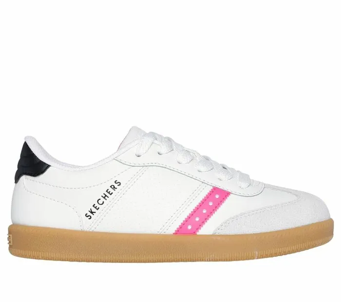 Skechers Zinger Street Wht Black Pink Kids Athletic Shoes and Sneakers