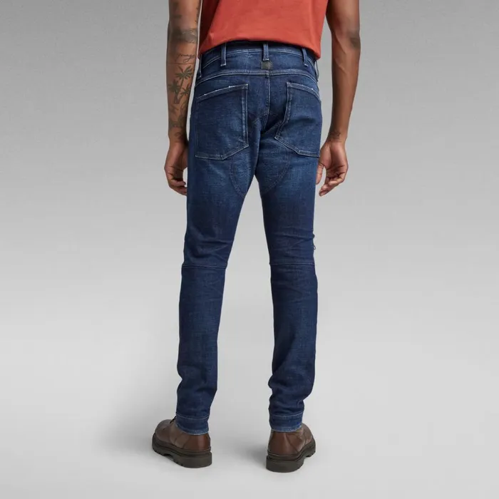 Skinny Men GStar RAW 5620 3D Zip Knee Skinny Jeans Worn In Ultramarine