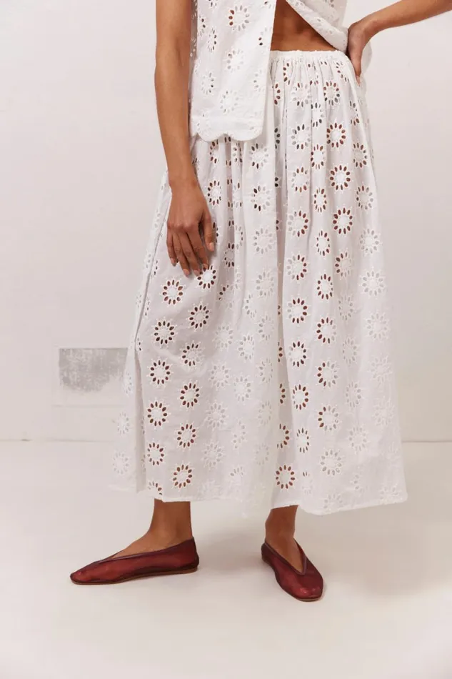 Skirts Women VRG GRL Maisie Midi Skirt Anglaise Skirts Women VRG GRL Maisie Midi Skirt Anglaise