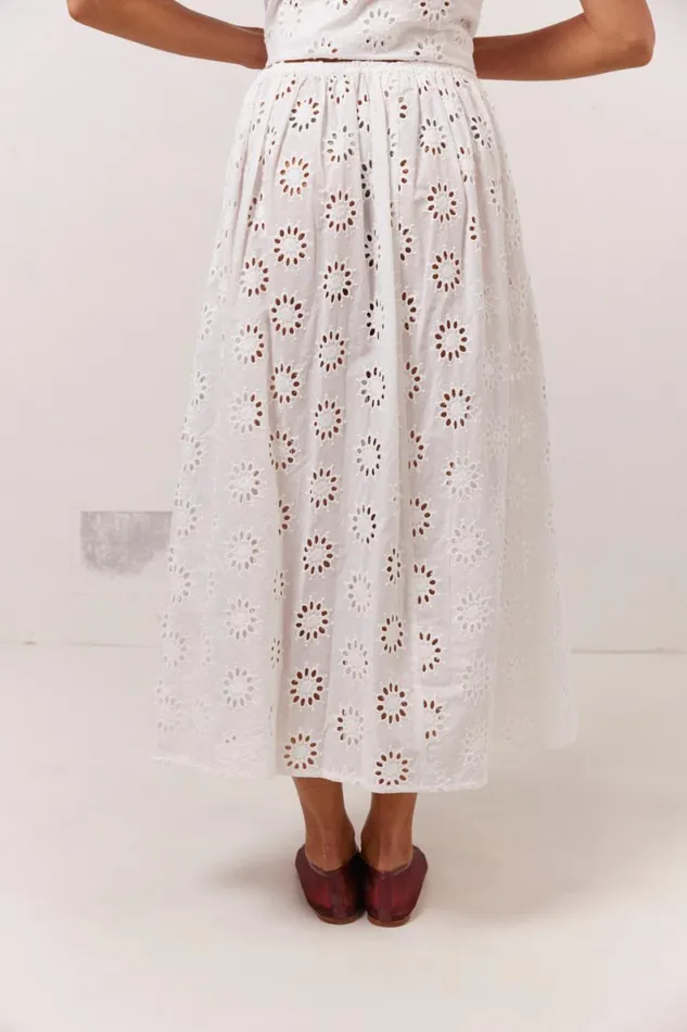 Skirts Women VRG GRL Maisie Midi Skirt Anglaise Skirts Women VRG GRL Maisie Midi Skirt Anglaise